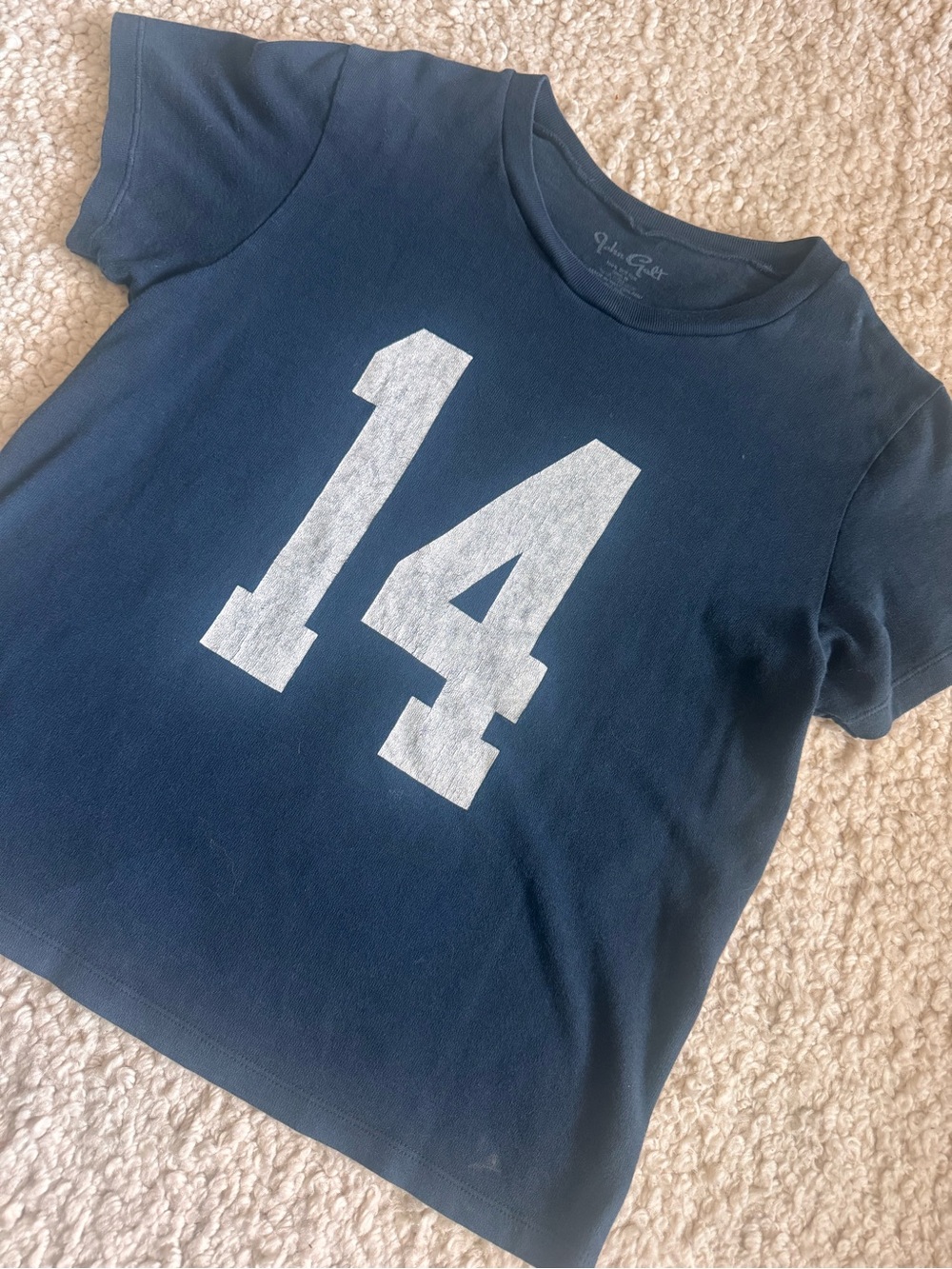 Brandy Melville Navy Blue Graphic '14' Short Sleeve Tee - Picture 3 of 4